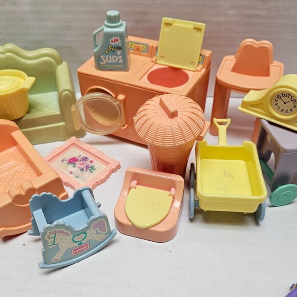 Vintage Playskool Family Figure People Furniture Dollhouse Doll House LOT RARE - Picture 13 of 16